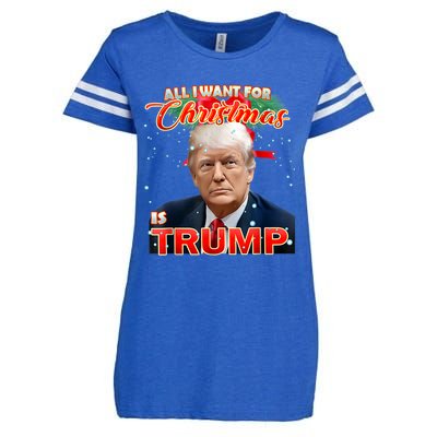 Trump 2024 I Want Trump This Christmas Enza Ladies Jersey Football T-Shirt