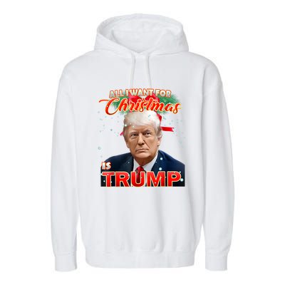 Trump 2024 I Want Trump This Christmas Garment-Dyed Fleece Hoodie