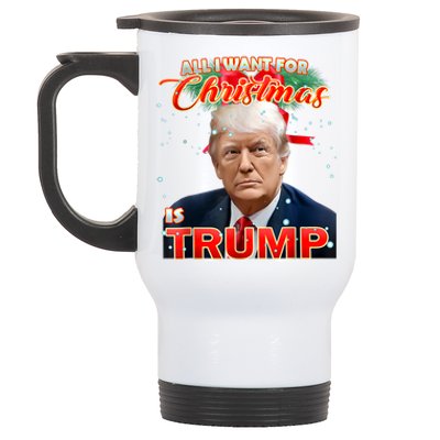 Trump 2024 I Want Trump This Christmas Stainless Steel Travel Mug