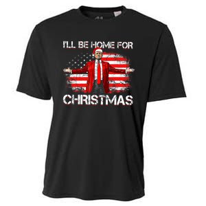 Trump 2024 ILl Be Home For Christmas Funny Trump Xmas 2024 Cooling Performance Crew T-Shirt