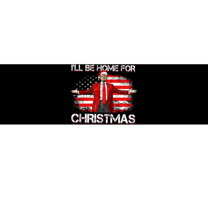 Trump 2024 ILl Be Home For Christmas Funny Trump Xmas 2024 Bumper Sticker