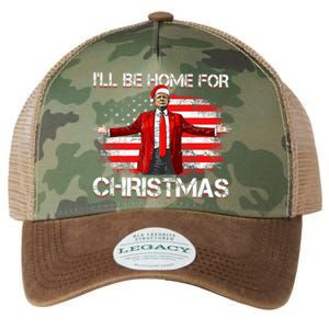 Trump 2024 ILl Be Home For Christmas Funny Trump Xmas 2024 Legacy Tie Dye Trucker Hat