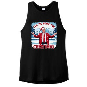 Trump 2024 ILl Be Home For Christmas Funny Trump Xmas 2024 Ladies PosiCharge Tri-Blend Wicking Tank