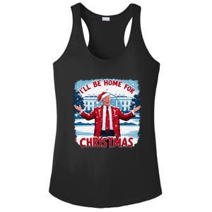 Trump 2024 ILl Be Home For Christmas Funny Trump Xmas 2024 Ladies PosiCharge Competitor Racerback Tank