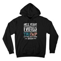 Trump 2024 I Voted Trump Flag Maga Patriot Party Hoodie