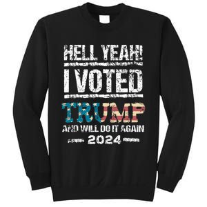 Trump 2024 I Voted Trump Flag Maga Patriot Party Sweatshirt