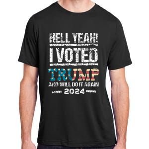 Trump 2024 I Voted Trump Flag Maga Patriot Party Adult ChromaSoft Performance T-Shirt