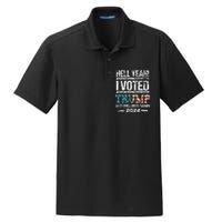 Trump 2024 I Voted Trump Flag Maga Patriot Party Dry Zone Grid Polo