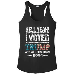 Trump 2024 I Voted Trump Flag Maga Patriot Party Ladies PosiCharge Competitor Racerback Tank