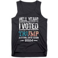 Trump 2024 I Voted Trump Flag Maga Patriot Party Tank Top