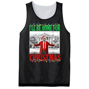 Trump 2024 ILl Be Home For Christmas Funny Trump Xmas Funny Mesh Reversible Basketball Jersey Tank