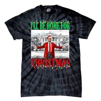 Trump 2024 ILl Be Home For Christmas Funny Trump Xmas Funny Tie-Dye T-Shirt