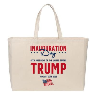 Trump 2025 Inauguration Day January 2025 Cotton Canvas Jumbo Tote