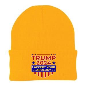 Trump 2024 I Accept Your Apology Knit Cap Winter Beanie