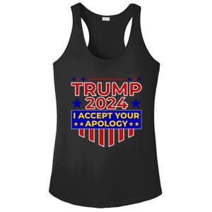 Trump 2024 I Accept Your Apology Ladies PosiCharge Competitor Racerback Tank