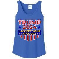 Trump 2024 I Accept Your Apology Ladies Essential Tank