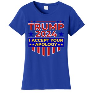 Trump 2024 I Accept Your Apology Women's T-Shirt