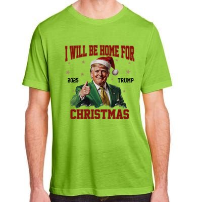 Trump 2024 I Will Be Home For Christmas Funny Santa Trump Cute Gift Adult ChromaSoft Performance T-Shirt