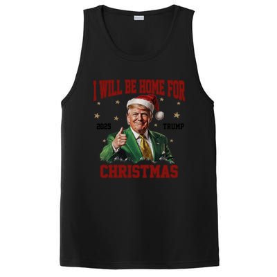 Trump 2024 I Will Be Home For Christmas Funny Santa Trump Cute Gift PosiCharge Competitor Tank