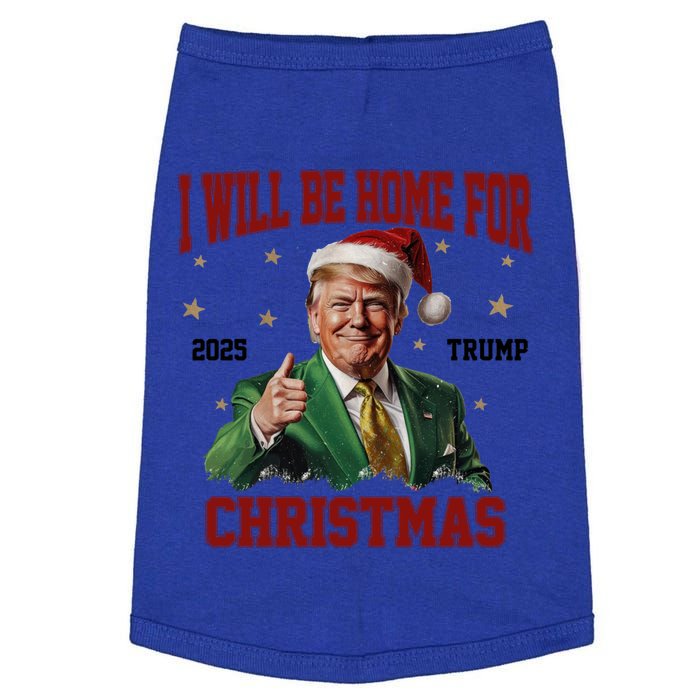 Trump 2024 I Will Be Home For Christmas Funny Santa Trump Cute Gift Doggie Tank