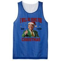 Trump 2024 I Will Be Home For Christmas Funny Santa Trump Cute Gift Mesh Reversible Basketball Jersey Tank