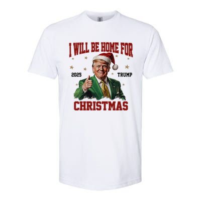 Trump 2024 I Will Be Home For Christmas Funny Santa Trump Cute Gift Softstyle CVC T-Shirt