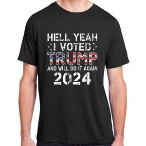 Trump 2024 I Voted Trump Flag Tee Maga Usa Flag Trump 2024 Adult ChromaSoft Performance T-Shirt