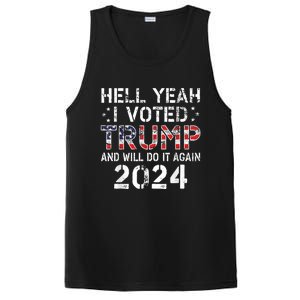 Trump 2024 I Voted Trump Flag Tee Maga Usa Flag Trump 2024 PosiCharge Competitor Tank