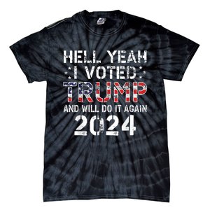 Trump 2024 I Voted Trump Flag Tee Maga Usa Flag Trump 2024 Tie-Dye T-Shirt