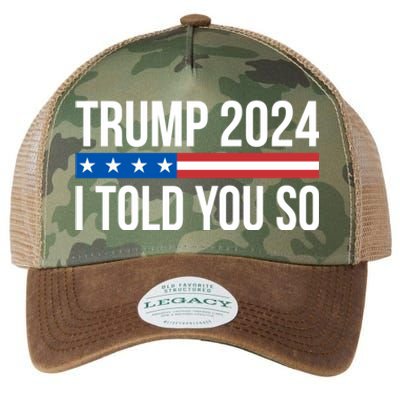 Trump 2024 I Told You So Legacy Tie Dye Trucker Hat