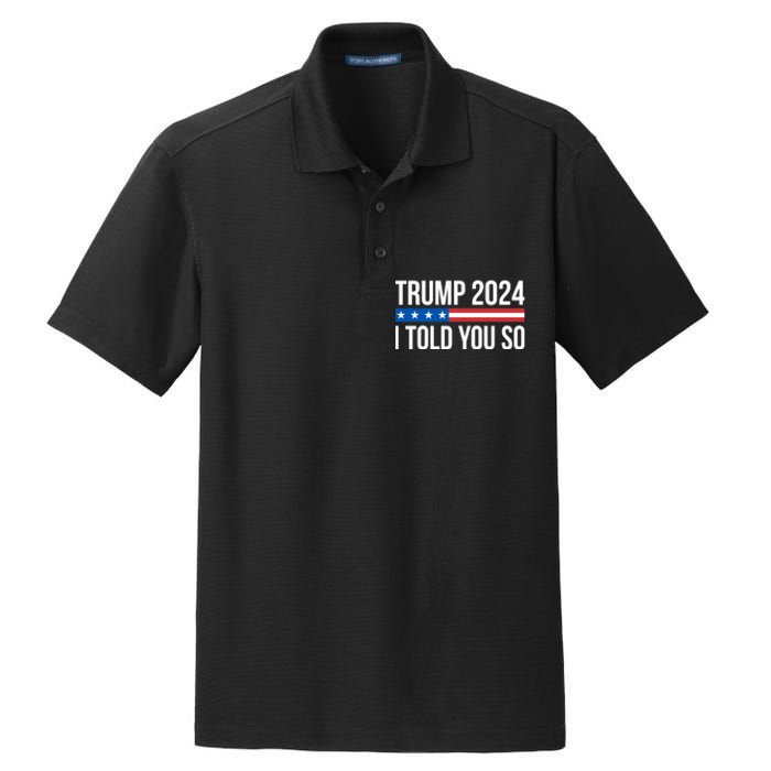 Trump 2024 I Told You So Dry Zone Grid Polo