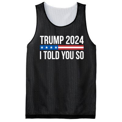 Trump 2024 I Told You So Mesh Reversible Basketball Jersey Tank