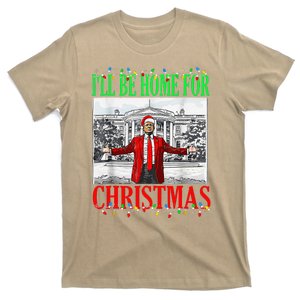 Trump 2024 ILl Be Home For Christmas Funny Trump Xmas Funny T-Shirt