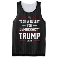 Trump 2024 I Took A Bullet For Democracy Mesh Reversible Basketball Jersey Tank