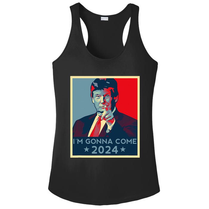 Trump 2024 IM Gonna Come Usa Flag Trump Election 2024 Ladies PosiCharge Competitor Racerback Tank