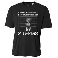 Trump 2 Impeachments 2 Assassinations 2 Terms Cooling Performance Crew T-Shirt