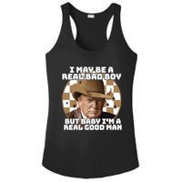 Trump 2024 I May Be A Real Bad Boy But Baby I’M A Real Good Man Ladies PosiCharge Competitor Racerback Tank