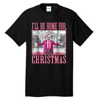 Trump 2024 ILl Be Home For Christmas Santa Trump 2024 Tall T-Shirt