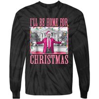 Trump 2024 ILl Be Home For Christmas Santa Trump 2024 Tie-Dye Long Sleeve Shirt