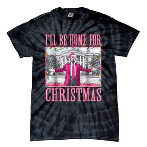 Trump 2024 ILl Be Home For Christmas Santa Trump 2024 Tie-Dye T-Shirt