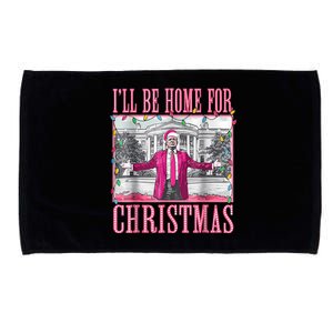 Trump 2024 ILl Be Home For Christmas Santa Trump 2024 Microfiber Hand Towel