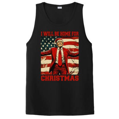 Trump 2024 ILl Be Home For Christmas Funny Trump Christmas PosiCharge Competitor Tank