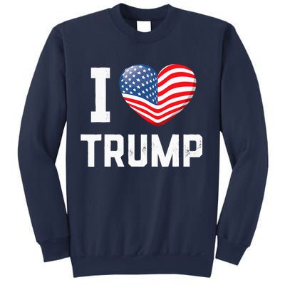Trump 2024 I Love Trump America Heart Usa Love Donald Trump Sweatshirt