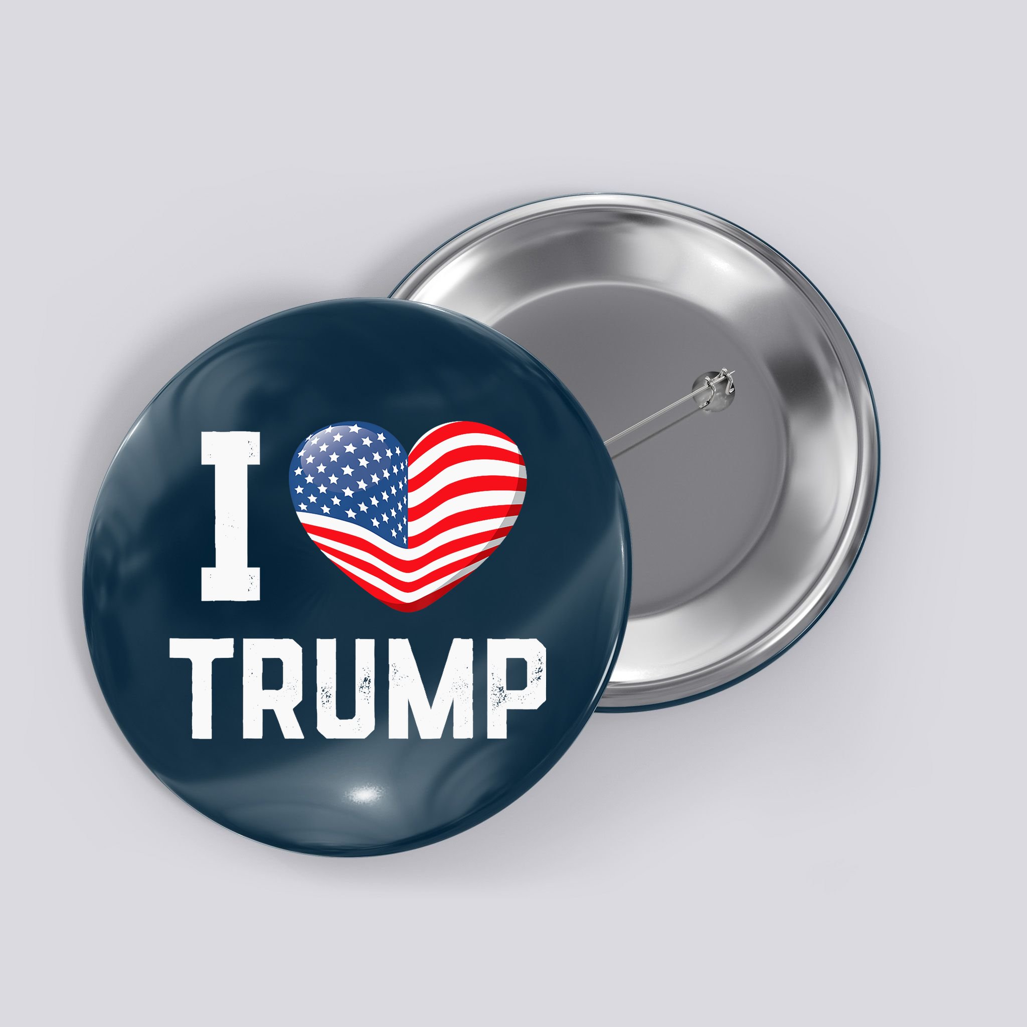 Trump 2024 I Love Trump America Heart Usa Love Donald Trump Button