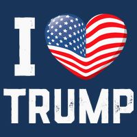 Trump 2024 I Love Trump America Heart Usa Love Donald Trump Poster
