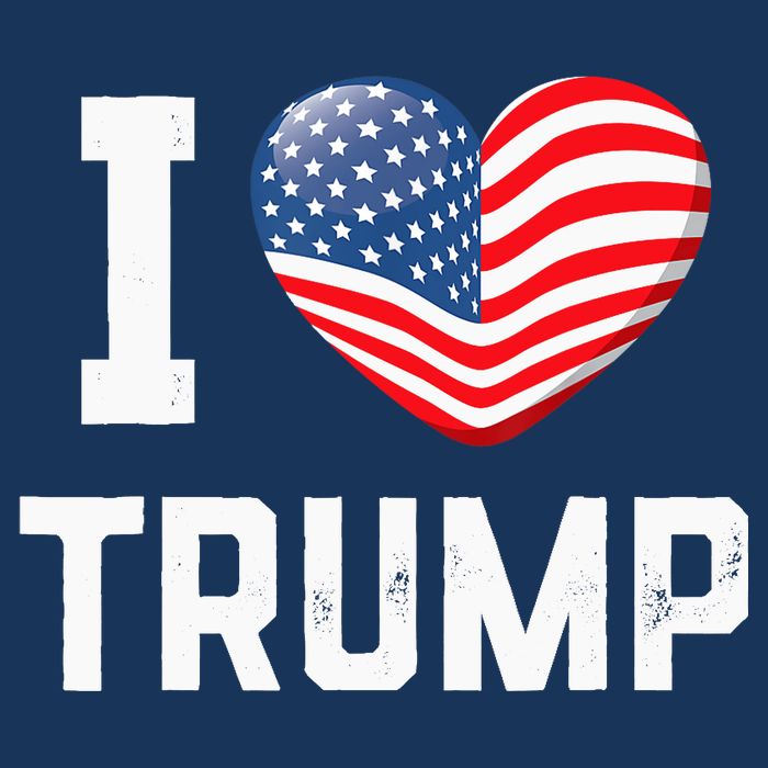 Trump 2024 I Love Trump America Heart Usa Love Donald Trump Poster