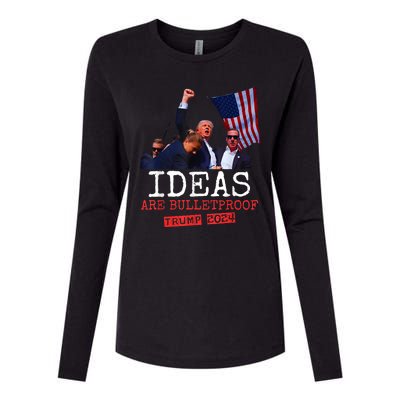 Trump 2024 Ideas Are Bulletproof Trump 2024 Womens Cotton Relaxed Long Sleeve T-Shirt