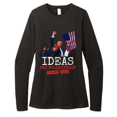 Trump 2024 Ideas Are Bulletproof Trump 2024 Womens CVC Long Sleeve Shirt