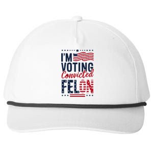 Trump 2024 IM Voting Convicted Felon Snapback Five-Panel Rope Hat