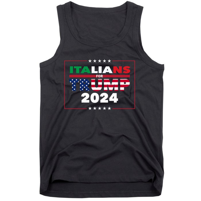 Trump 2024 Italians For Trump Donald Trump 2024 Elections Tank Top